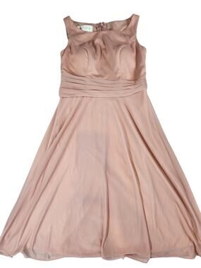 Azazie Dusty Rose A-Line Chiffon Bridesmaid Dress Size A4 NWT Sleeveless